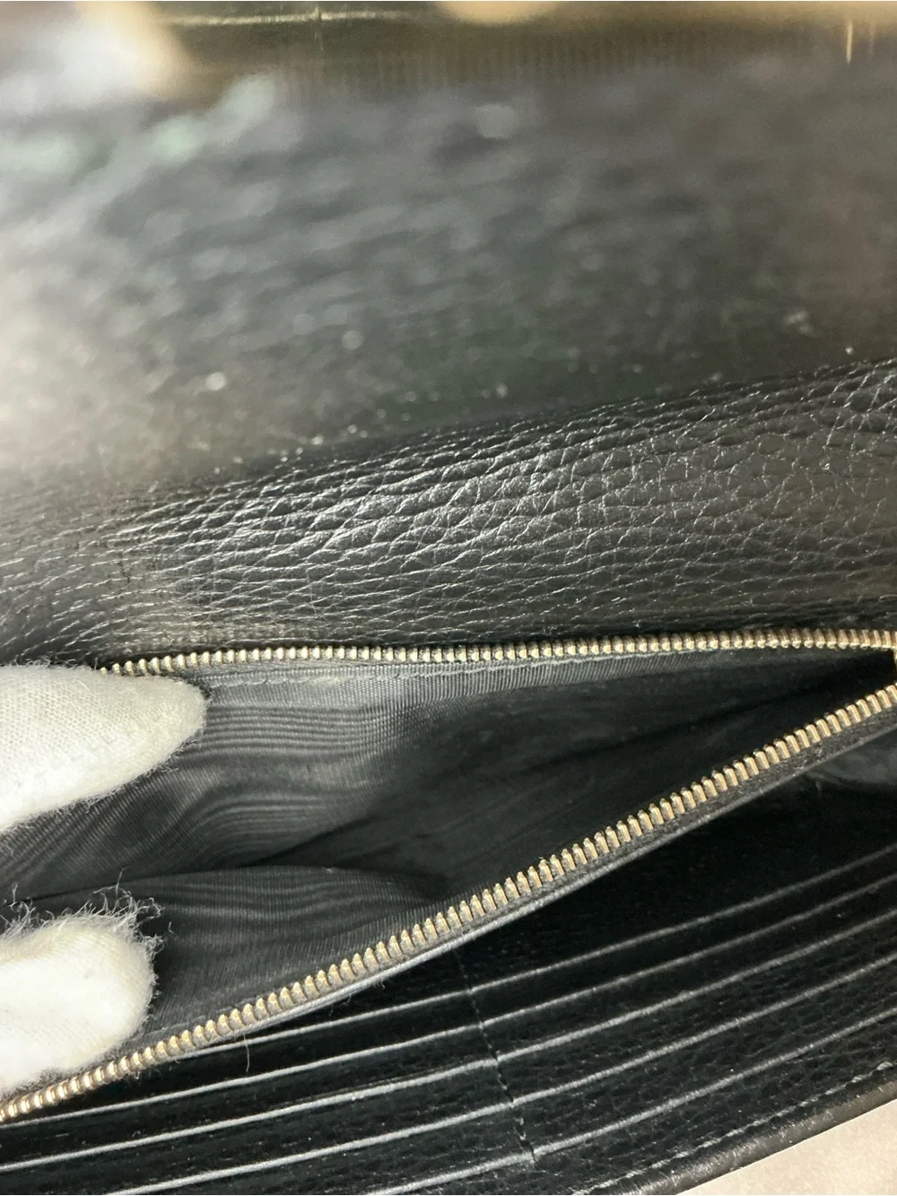 Preloved Great Gucci Black Leather Interlocking G Crossbody Bag w COA